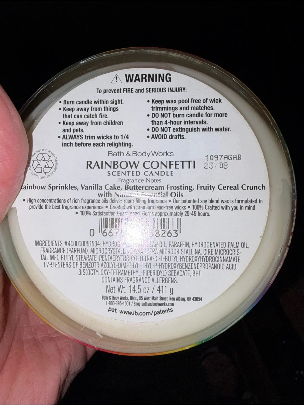 Bath & Body Works Rainbow Confetti Scented item - Multicolor Tie-Dye